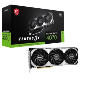 12GB MSI GeForce RTX 4070 Ventus 3x 12G OC PCI-E 4.0 RTX4070VENTUS3X12GOC