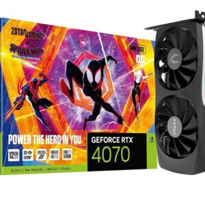 12GB Zotac GeForce RTX 4070 Twin Edge OC Spider Man Gaming PCI-Express 4.0 x16 Card ZT-D40700H-10SMP