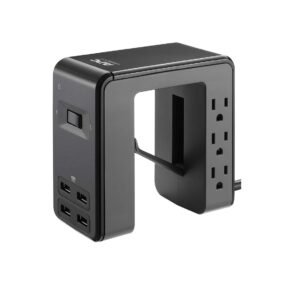 APC 6-out 4 USB Charger Ports Desk Mount Power Station PE6U4 Black