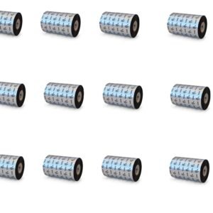 Zebra Genuine 4.33" X 1 476' 1600 Wax Ribbon Pack of 18 01600BK11045