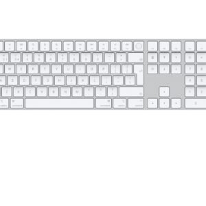 Magic Keyboard With Touch ID and Numeric KeyPad For MAC Models USB-C English French White Key MXK73B/A