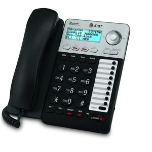 AT&T 2-Line Corded Standard Telephone Black ML17929