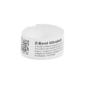 Zebra 1" X 6" Z-Band Ultrasoft Wristband Single Cartridge 10015358K-R