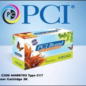 PCI Compatible Okidata 44469703 Type C17 Cyan Toner 3K Yield 44469703-PCI
