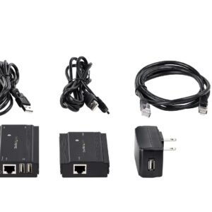 StarTech 4-Ports USB 2.0 Extender Hub Kit Black USB2004EXT100