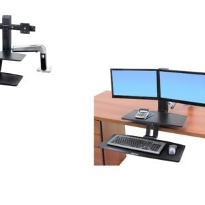 Ergotron WorkFit-A Dual Workstation With Suspended Keyboard 24-392-026