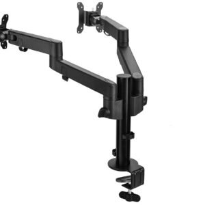 SIIG Articulating Dual Monitor Desk Mount Up To 30" Monitors Black CE-MT3E11-S1