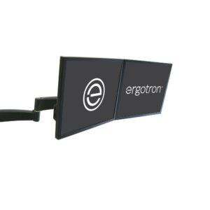 Ergotron 200 Series Dual Monitor Wall Mount Arm Black 45-231-200